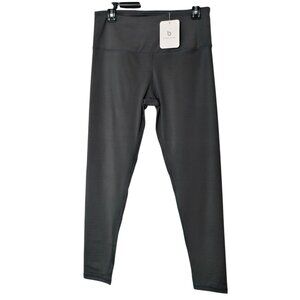 Bubblelime Womens High-Waist Leggings L Gray Full-Length Yoga Workout Excercise